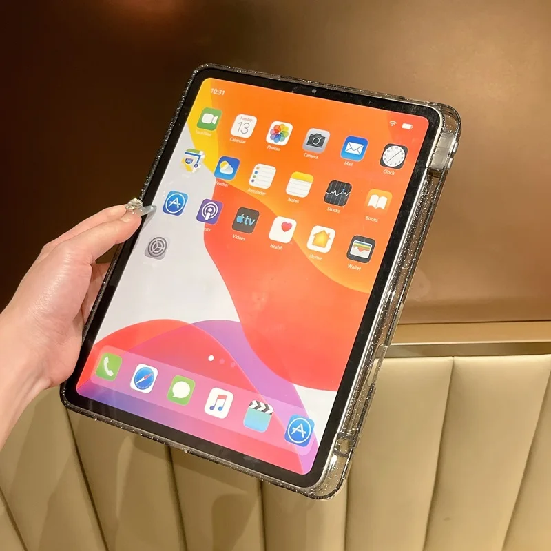 حافظة لامعة لجهاز iPad 11th 11 10th 10.9 Gen ipad Air 4 5 10.9 pro 11 غلاف صلب من الأكريليك iPad air 11 بوصة غطاء متألق لامع #2