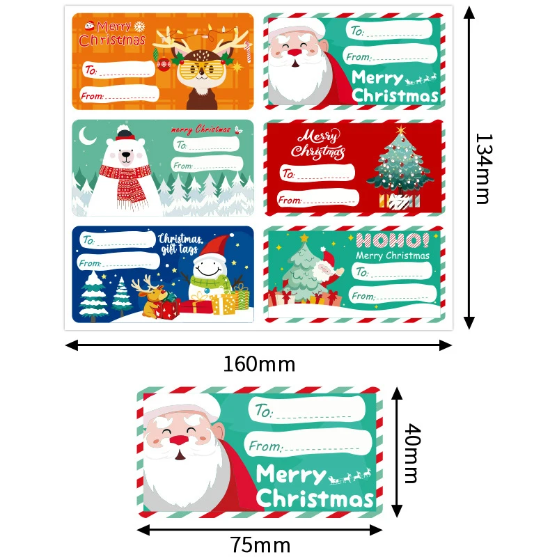 1 set 2025, vrolijk kerstfeest, nieuwjaar, bedankstickers, zelfklevend etiket, zegelpapier, naamplaatjes, kerstversiering, briefpapier