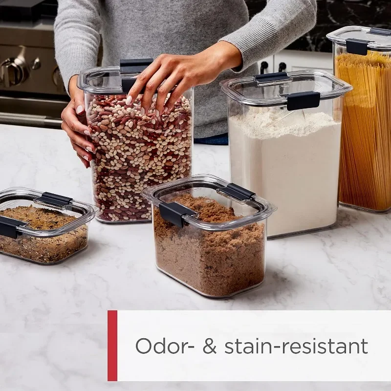 

campping Brilliance BPA-Free Airtight Food Storage Containers With Lids Set Of 20 With Scoops Perfect For Kitchen And Pantry O n