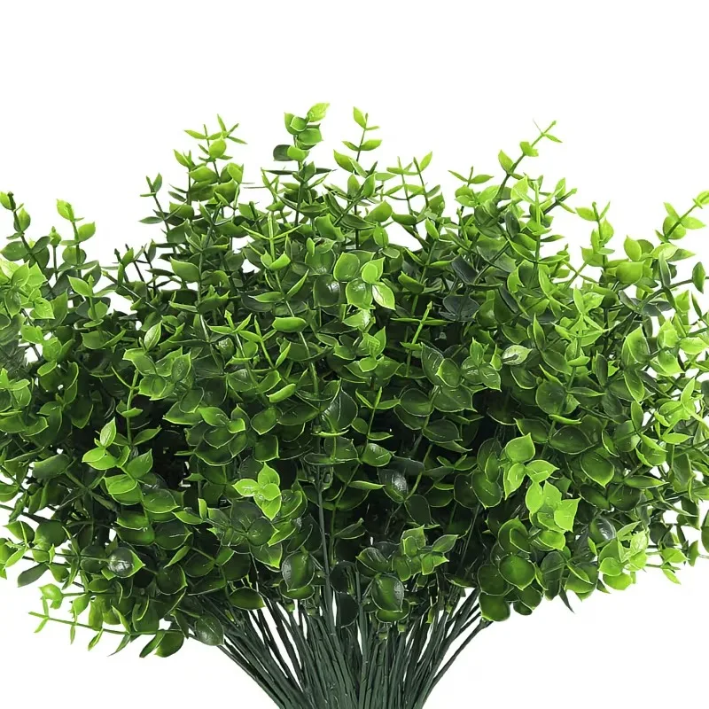 Faux Eucalyptus And Greenery Stems for Home, Garden, Office, Patio, Weddings, And Indoor/Outdoor Decoration