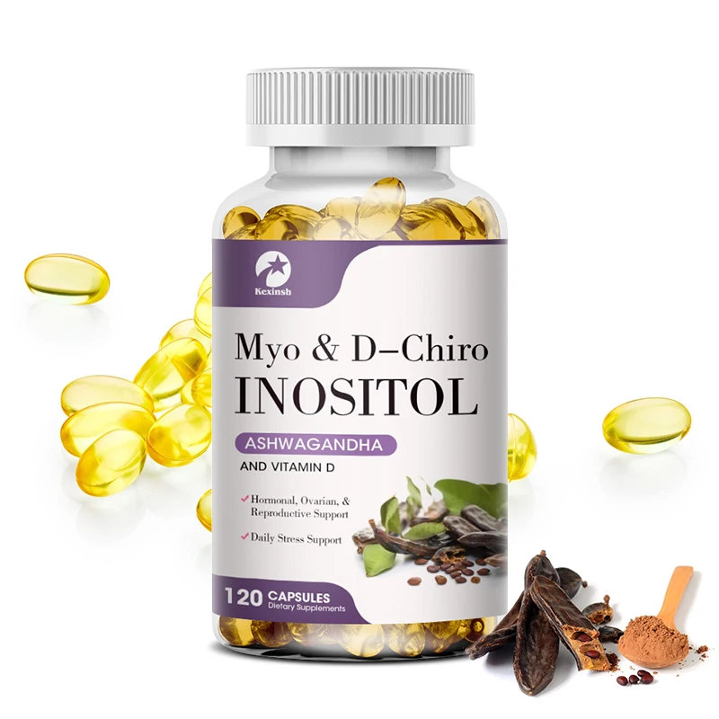 Kexinsh Myo Inositol Capsules D-Chiro Inositol Regulate Menstrual Cycle Regulate Menstrual Cycle Fertility Supplements for Women