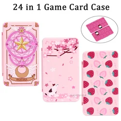24 in 1 Cute Magnetic Game Cards Storage Case For NS Switch / Oled / Lite Cartoon TF SD Card Protective Cover Box Accessories