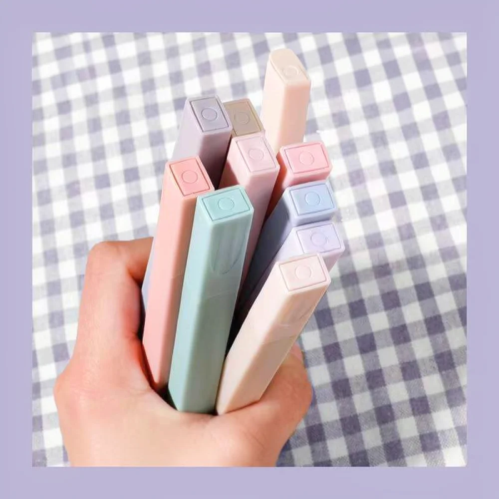 Morandi Color Highlighter Set For Students Study Office Stationery Supplies Aesthetic Marker Pens Journaling Drawing