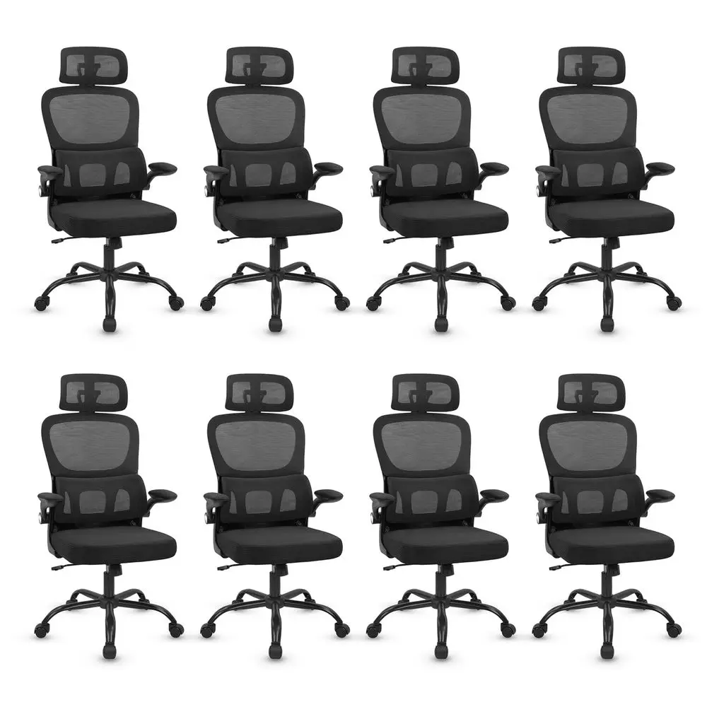 

Armless Home Office Chair, Small PU Leather Ergonomic Low Back Desk Chair with Lumbar Support and Wheels, Adjustable Height 360