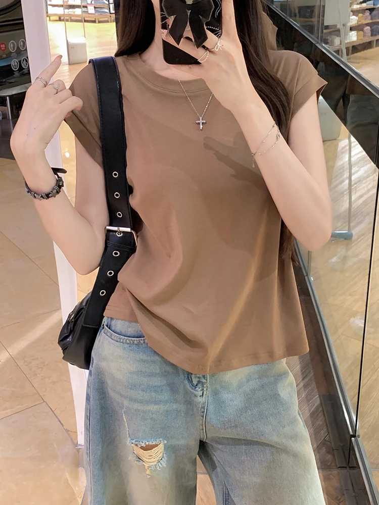 تي شيرت نسائي صيفي تي شيرت ملابس حريمي تي شيرت نسائي قصير تي شيرت Y2k Para Mujer Ropa De Mujer Roupas الأنثوية A