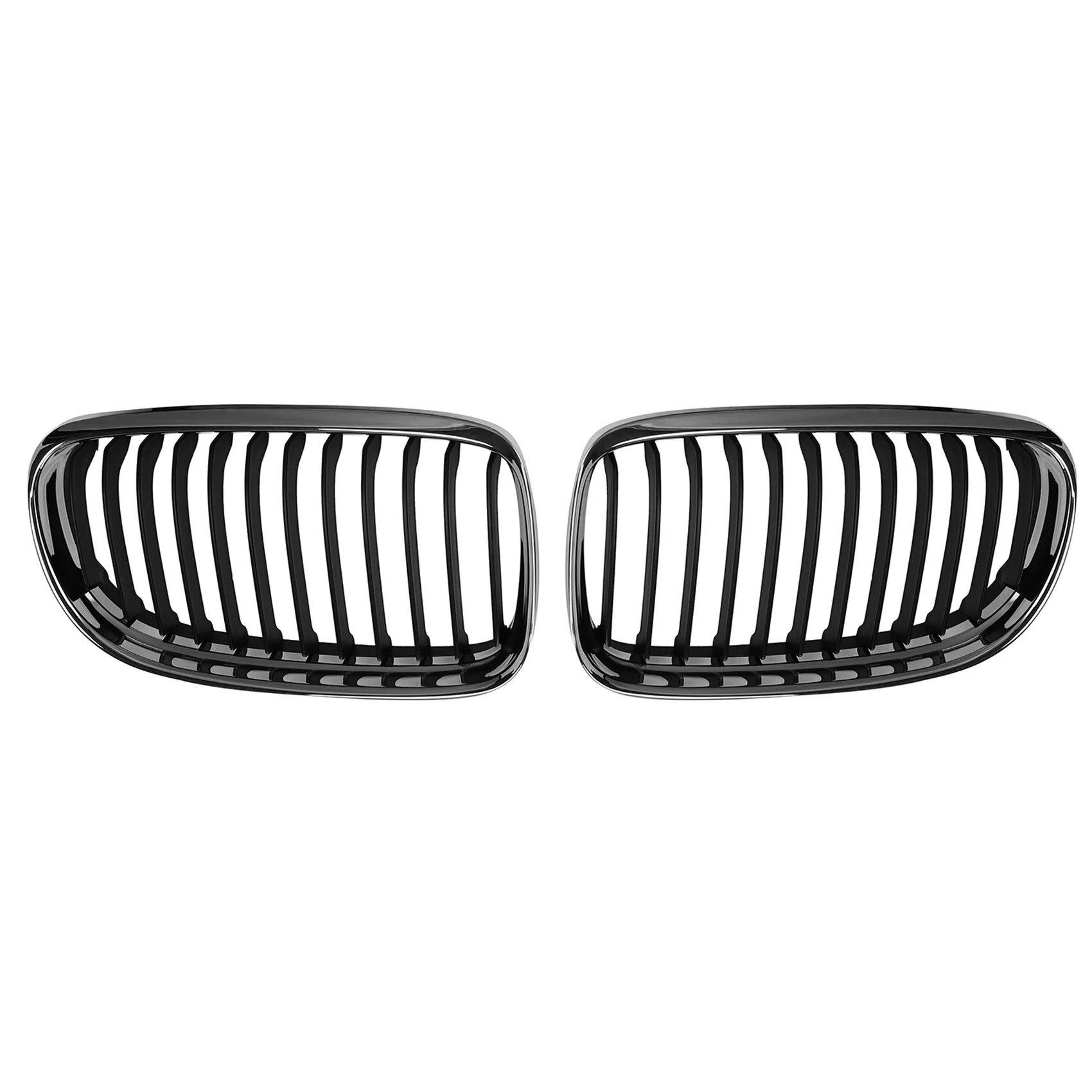 Front Silver Plating Grille Grill Fit for BMW E90 LCI Facelift 3 Series 09-11 51137201969, 51137201970