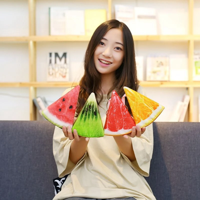 30/39CM Kreative Wassermelone Obst Scheiben Plüsch Spielzeug Cartoon Obst Requisiten Ornamente Möbel Dekorationen Puppen als Festival