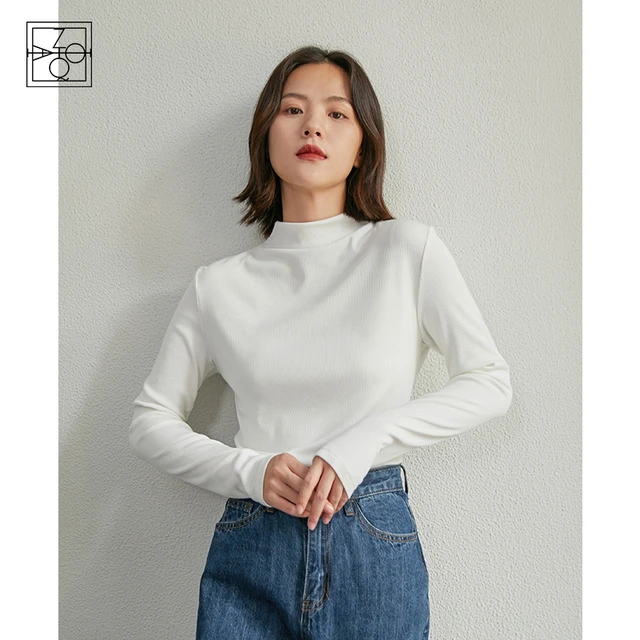 ZIQIAO Petite Size 6 Colors Turtleneck Chic Pullover For Women Knitted Shirt Top Soft Warm Sweater Slim Pullover 21ZQ1323 AliExpress 200000345