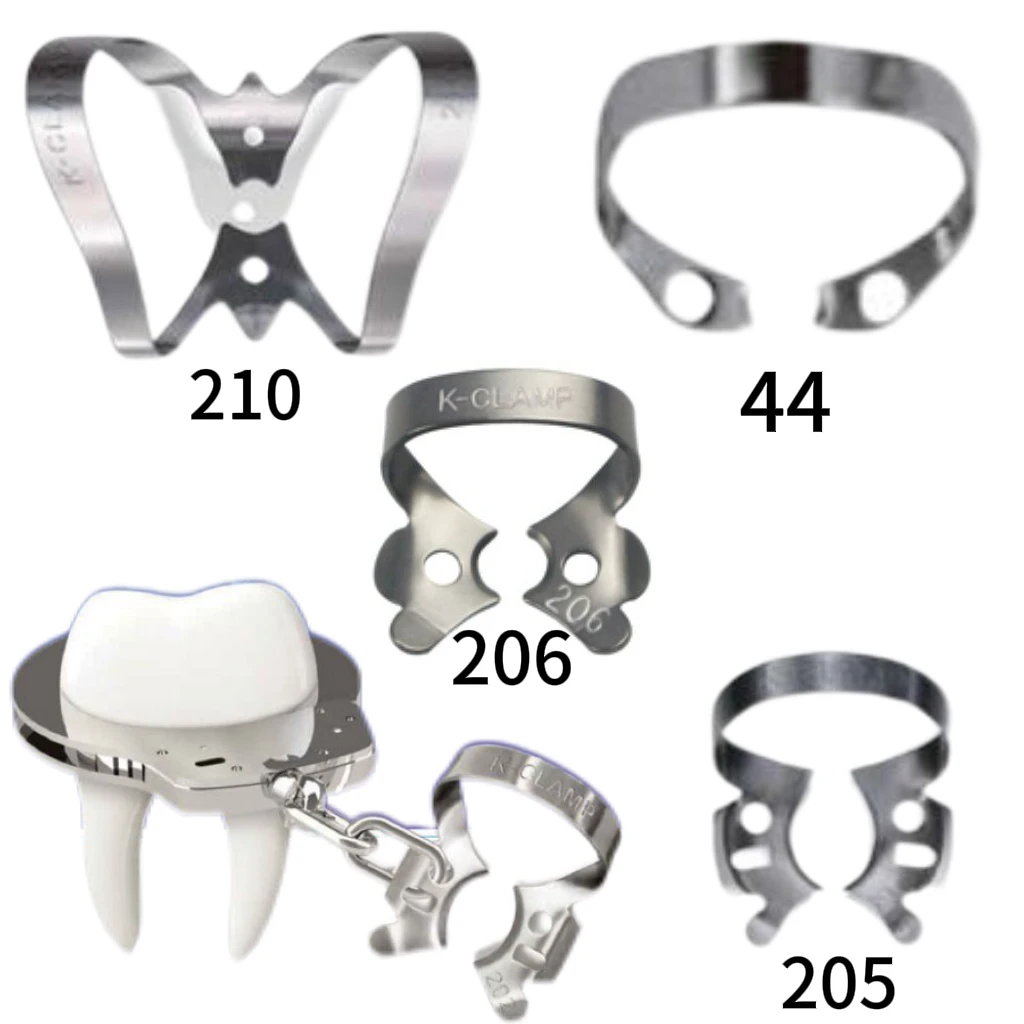 Metal Matte Rubber Dam Clamp Butterfly Dental Clamp Adult Molar Teeth Clamp Gentle Clamping Force Lightweight Auxiliary Tool