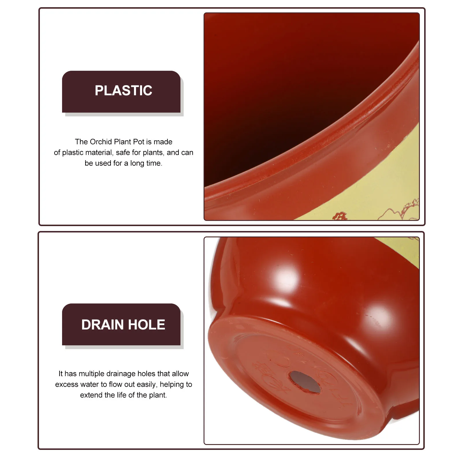 

6Sets Orchid Plant Pots Plastic Planter Saucer Indoor Outdoor Garden Plant Pots Breathable Orchid Planters for Succulents Mint