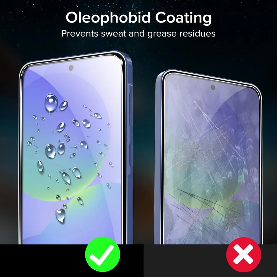 5 Piezas Vidrio Templado HD Protector de Pantalla para Samsung Galaxy A14 A15 A16 A17 A24 A25 A26 A33 A34 A35 A36 A37 Película Protectora de Vidrio 4
