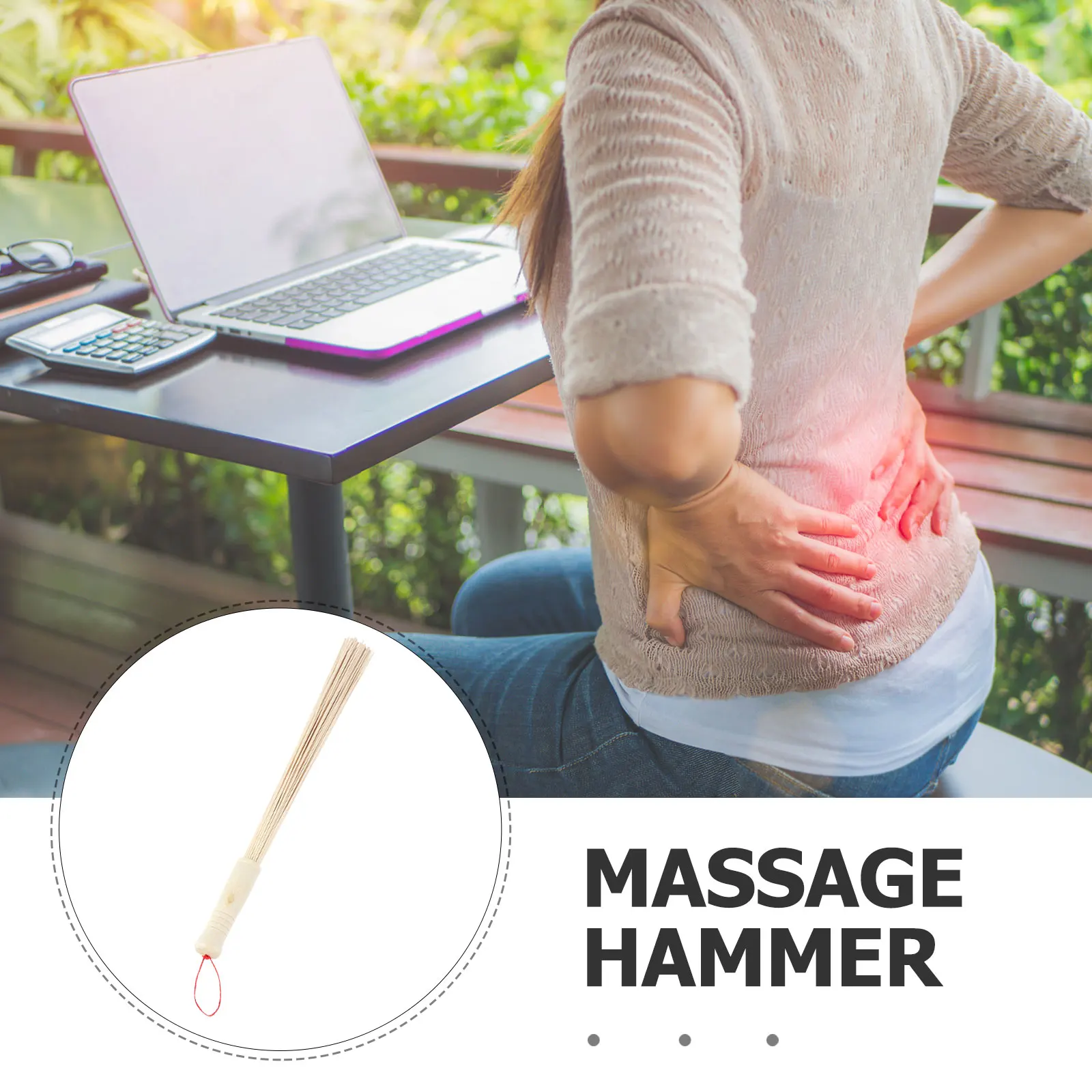 

1pc Bamboo Massage Stick Portable Manual Muscle Massager For Back Neck Waist Hips Legs Foot Self-Back Massager Deep Tissue Tool