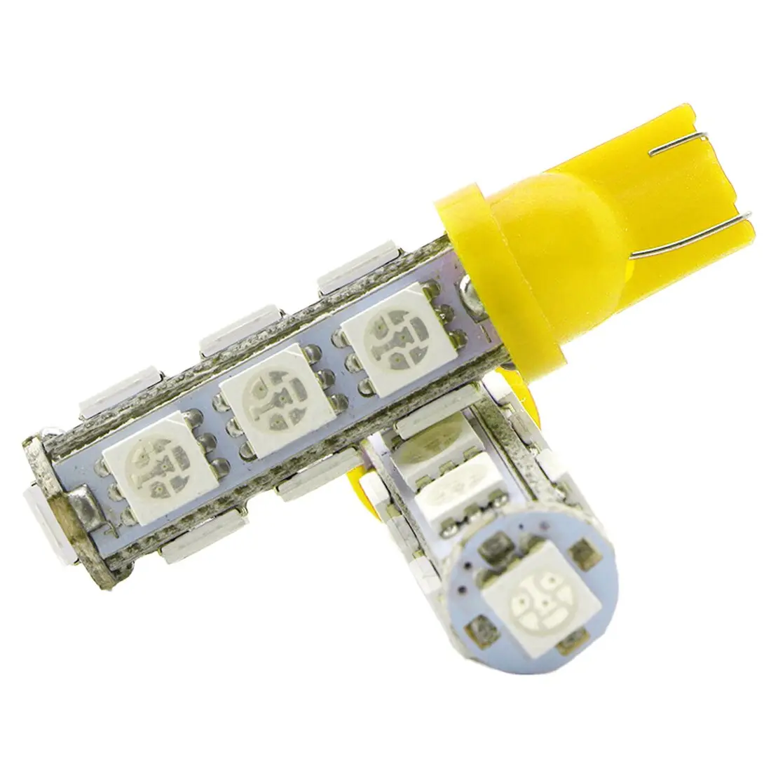 10Pcs T10 5050 W5W 13SMD LED Light Lamp Bulb for RV Camper Car 193 194 2821 921 922 158 160 161 161B 168 168A 912 Amber 12V 5W