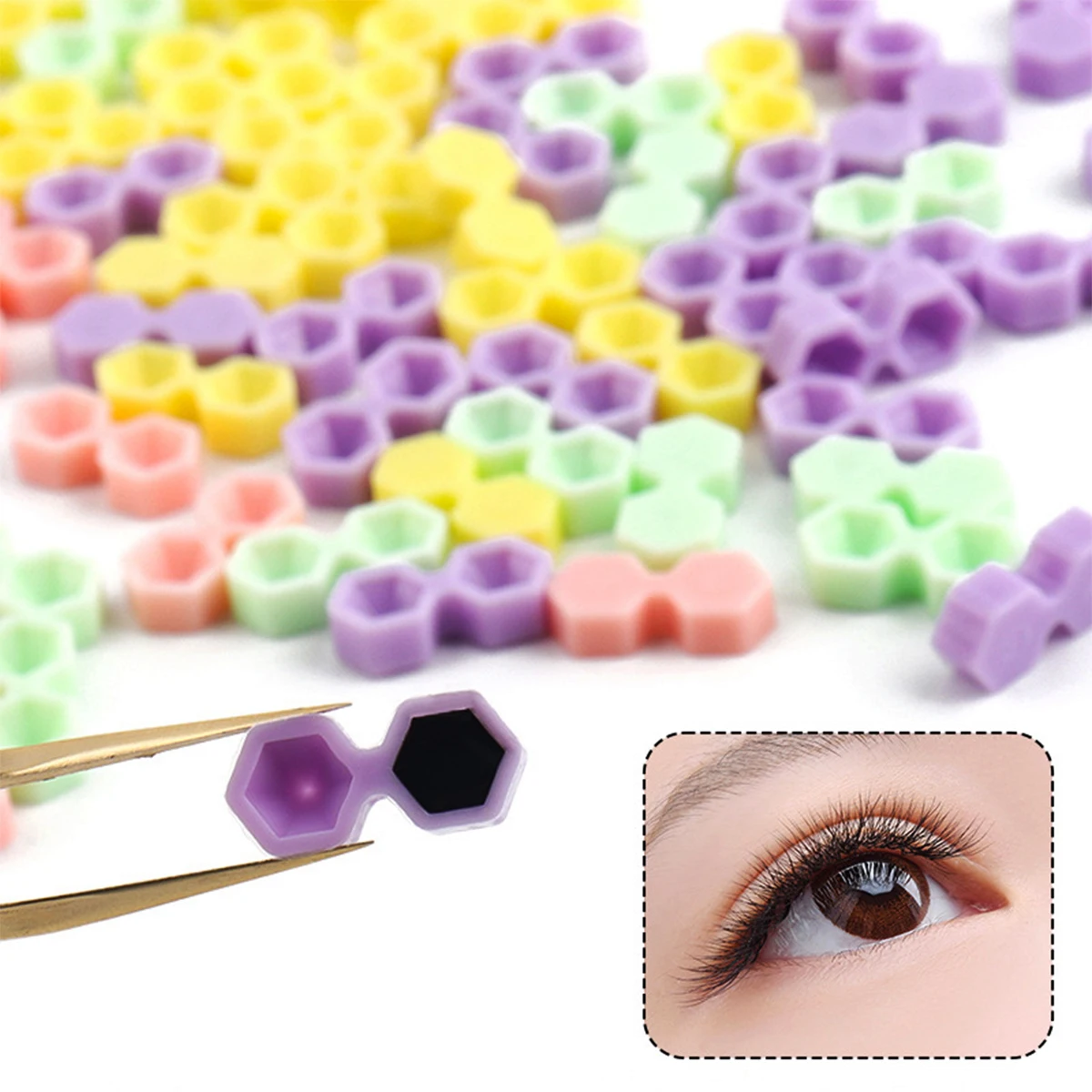 

Disposable Eyelash Glue Cup Holder Tattoo Pigment Container Lash Extension Makeup Tools