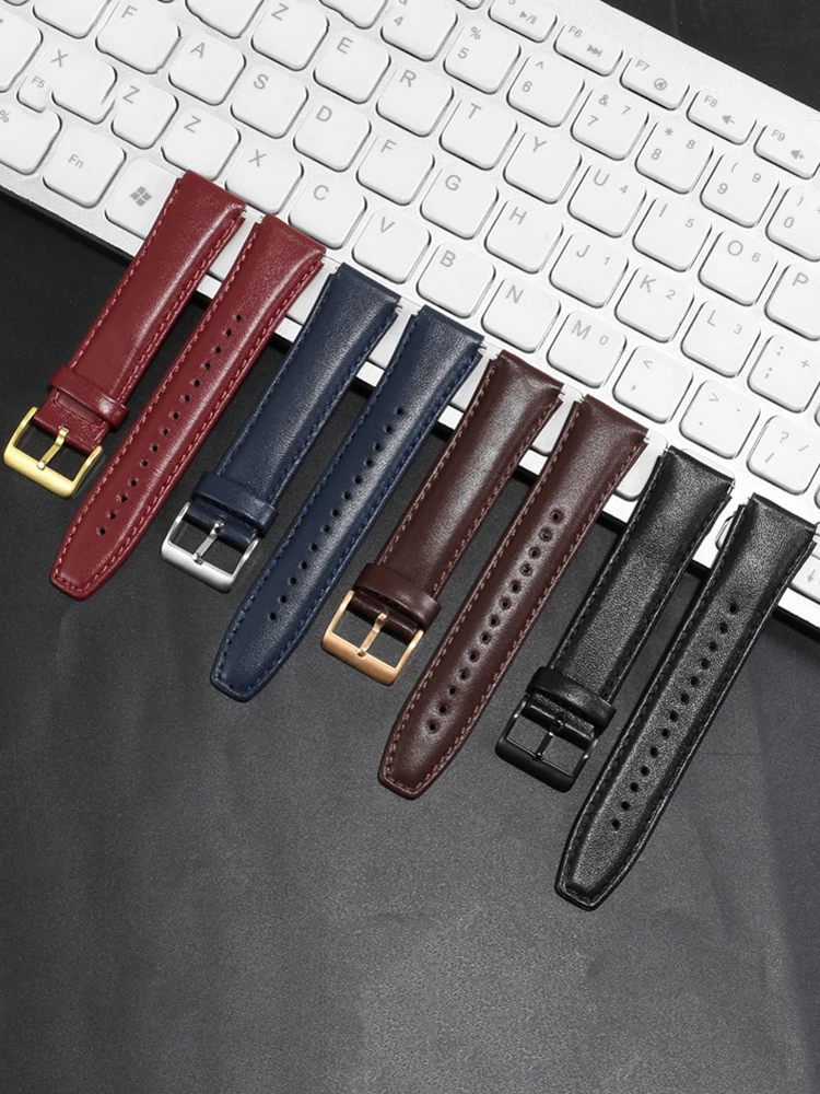 Adapting H-uawei Smart Bracelet B5 Leather Watch with Business Sports Waterproof Cowhide Convex Bracelet To Replace Wristband.