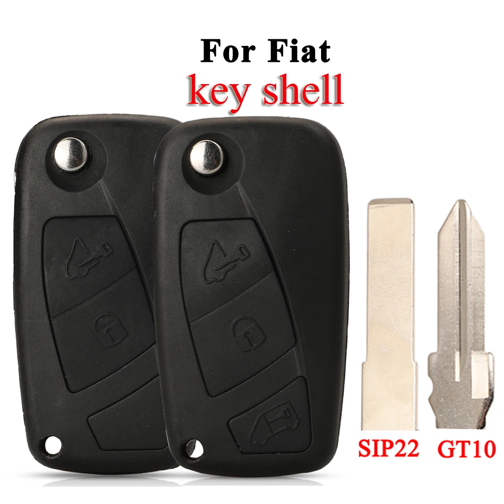 jingyuqin 2/3Buttons Replacement Flip Folding Remote Car Key Shell Case Fob For Fiat Ducato Iveco Daily With SIP22 /GT10 Blade