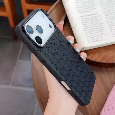 Braided Textured Shockproof Phone Case For IPhone 17 Air 16E 16 15 14 13 12 Pro Max Plus Silicone Grid Breathable Cooling Cover