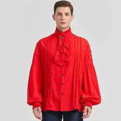 2025 Europe and USA Spring and Fall Renaissance Costume Shirts for Men and Women,medieval Steampunk Pirate Camisa Party Clothes