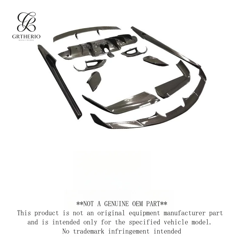 Suitable for Ferrari 488 modification, Novitec style carbon fiber body kit including front , rear lip, and taillight frame