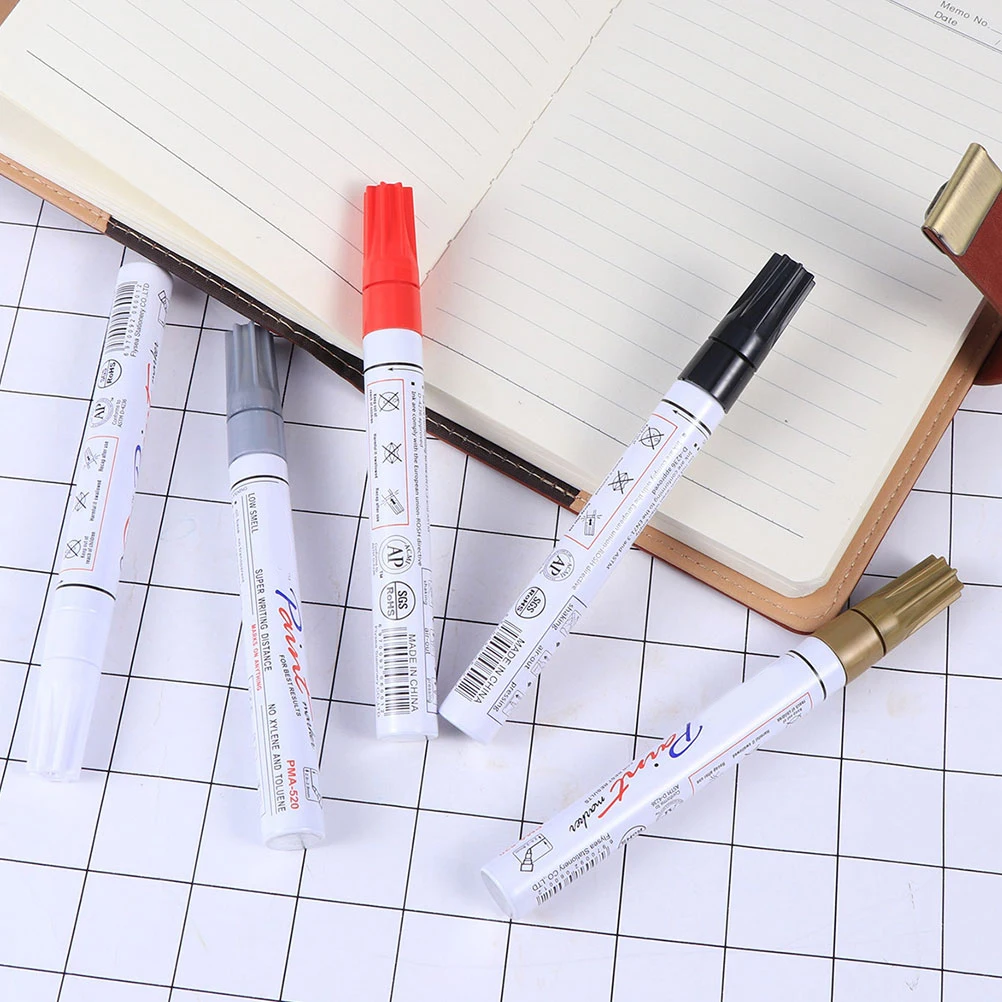 

6Pcs Car Paint Scratch Repair Pen White Paint Auto Scratch Repair Pen Automotive Marker Pen Car Repair