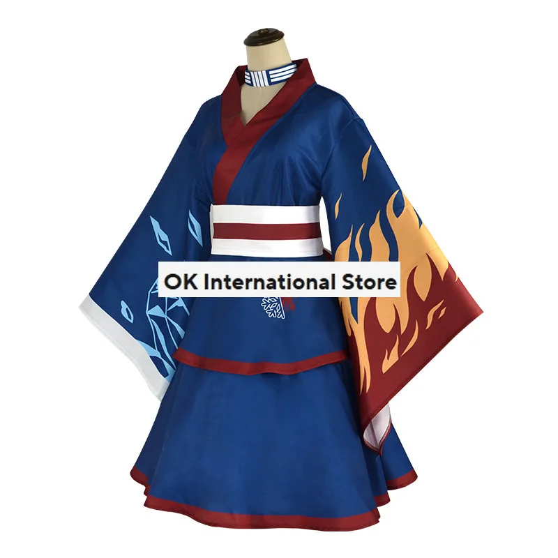 Anime Boku kein Held Akademie Todoroki Shoto Cosplay Kostüm Perücke japanische Party Comic Kimono Cosplay Anzug Doujin Gender swap Kleid