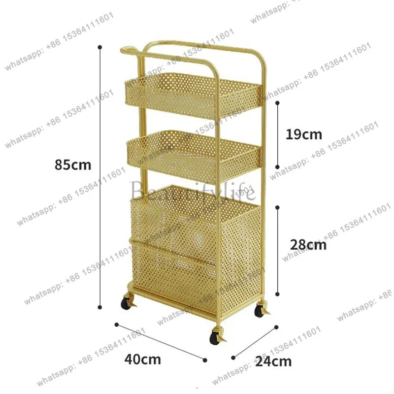 Factory Direct Sales Nordic Storage Rolling Cart Modern Iron Art Drawers Multilayer Salon Trolley Cosmetic Salon Furniture Carri 5