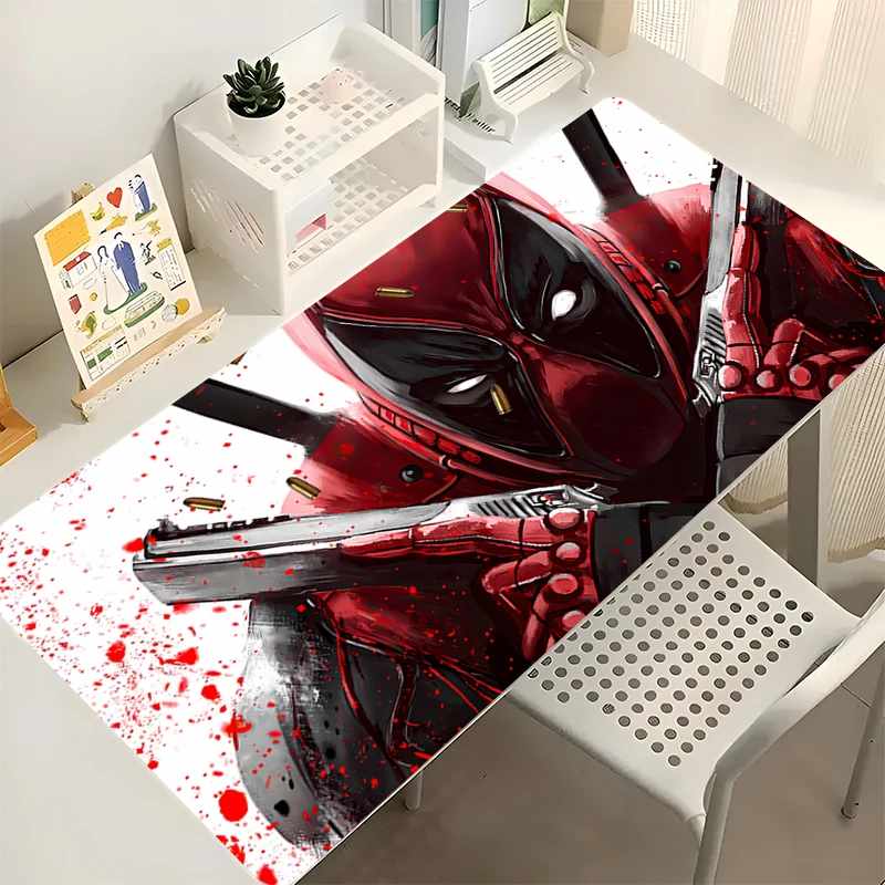 لوحة ماوس ديدبول ألعاب دفتر XXL ألعاب غير قابلة للانزلاق لوحة ماوس مطبوعة عالية الدقة لوحة مفاتيح كبيرة لوحة ماوس حصيرة مكتبية للألعاب