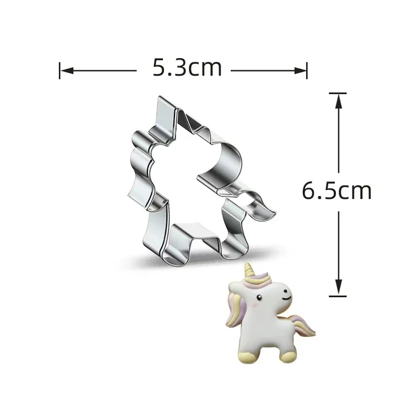 Stainless Steel Unicorn Cookie Cutter Candy Biscuit Mold Cake Pastry Fondant Mould Stamps Cutter Cake Decorating Tools