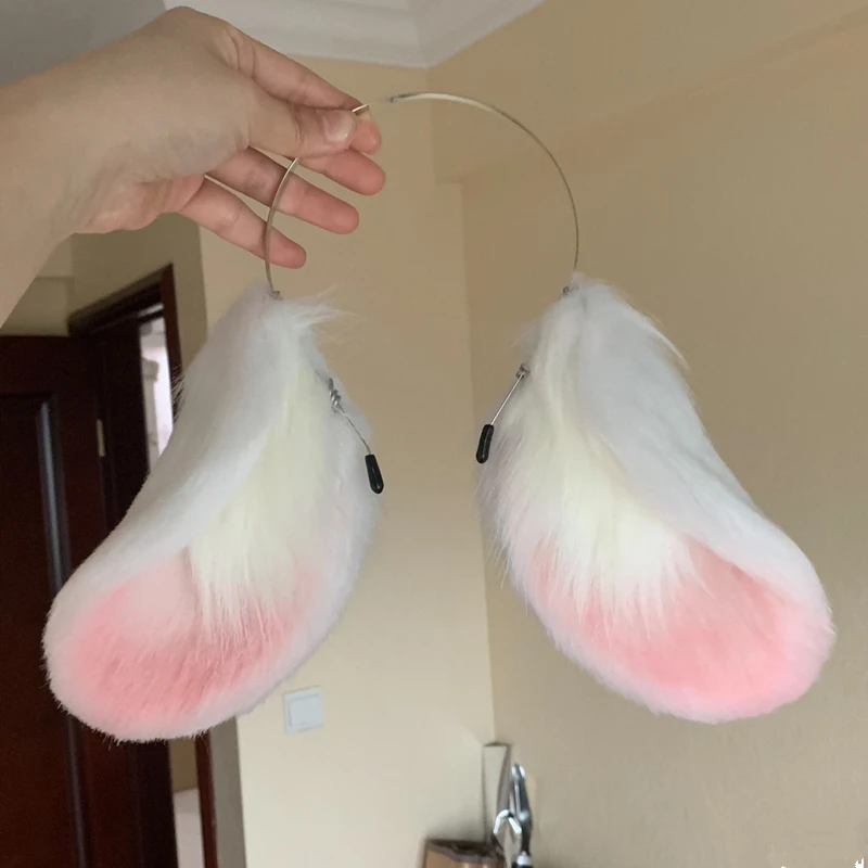 New Hand Made Work Cos Prop Sheep Ears Hairhoop Beast Animal Halloween Cosplay Costume Accessories For Christmas Custom Made