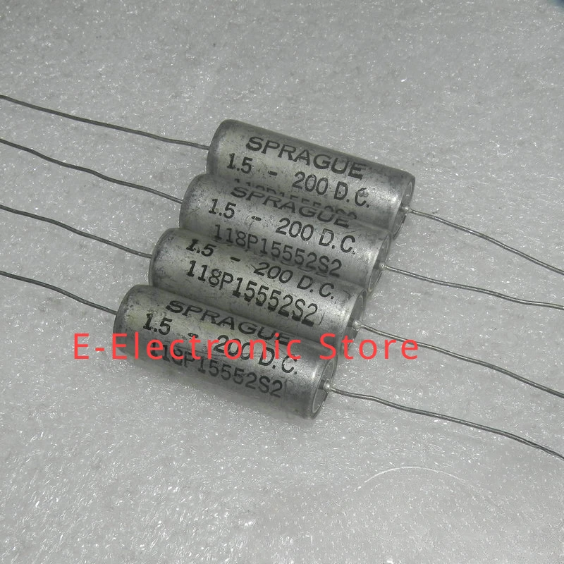 2PCS/LOT  200V 1.5UF 155 Divided Frequency Copper Shell Antique Fever Coupled Oil Immersed Capacitor