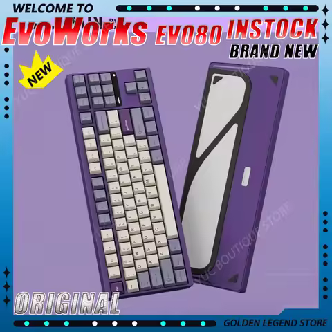 EvoWorks EVO80 Gaming Mechanical Keyboards Aluminium Alloy Hot Swap 3-Mode Wireless Bluetooth Custom Gaming Keyboard PC QMK/VIA