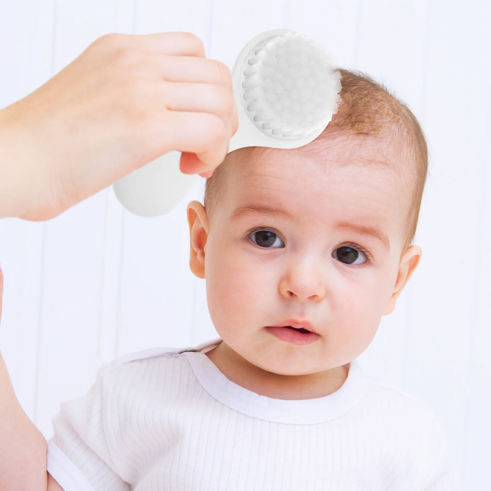 2 قطعة فرشاة شعر الطفل ومشط مجموعة شعيرات ناعمة الوليد تدليك فروة الرأس مهد غطاء إزالة طفل صبي فتاة الاستمالة #5