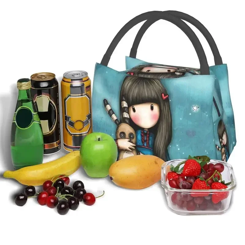 Gorjuss bolsa de almuerzo para niñas, fiambrera con aislamiento cálido para Picnic, Camping, trabajo, viajes, hombres y mujeres