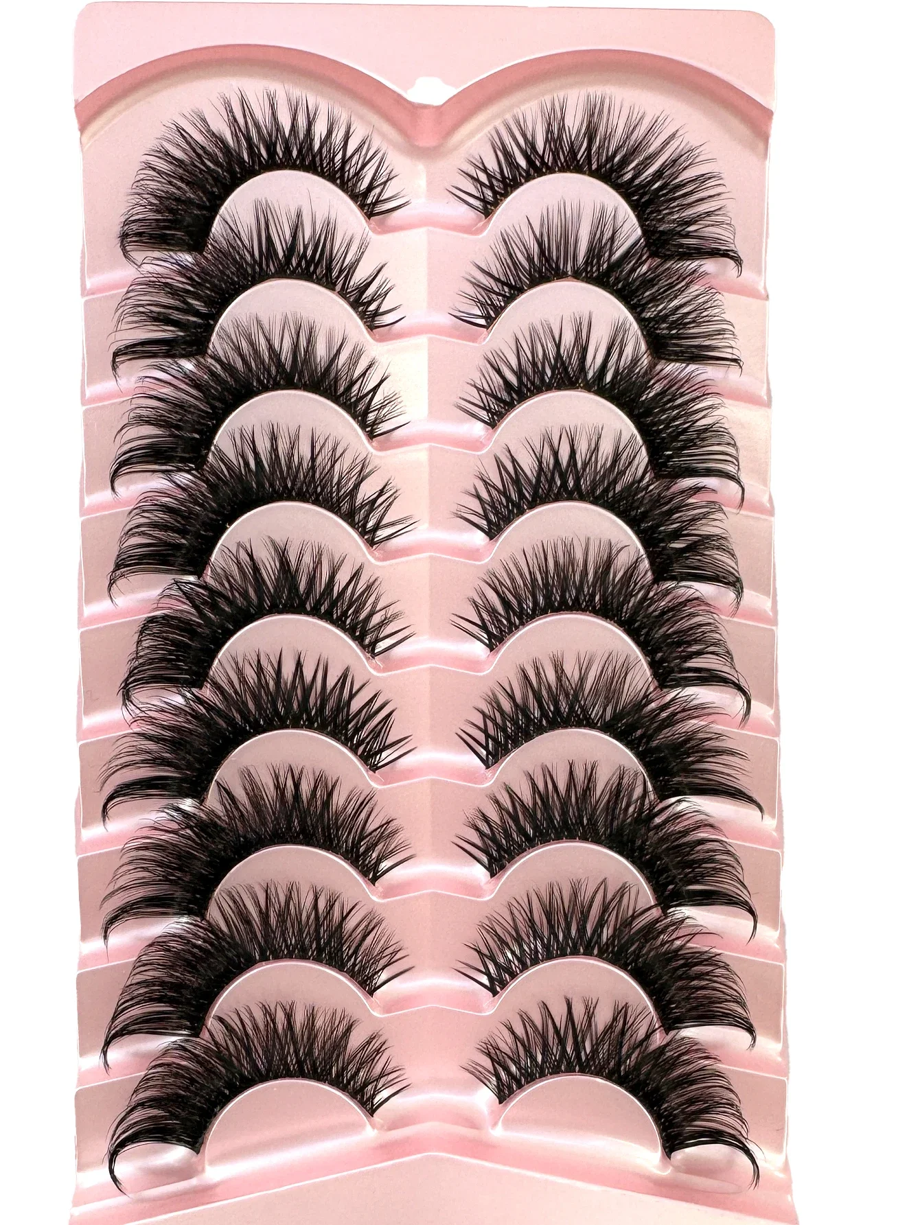 AMSDCN 3D fluffy eyelashes, 9 pairs, Hot Selling Look Natural Makeup Cat Eye Lashes