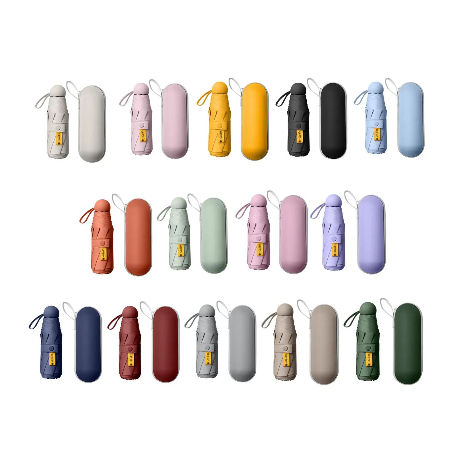 Travel Sunshade Umbrella Pocket Umbrella Small Folding Umbrella Durable for Sunny and Hot Outside Windproof Collapsible Compact