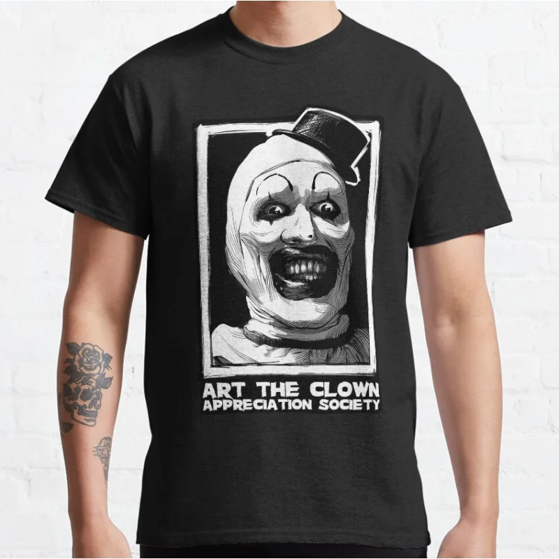 

Appreciation Society Retro Horror movie Art the clown killer Terrifier Scary halloween Gift t shirt Scream film Graphic clothes