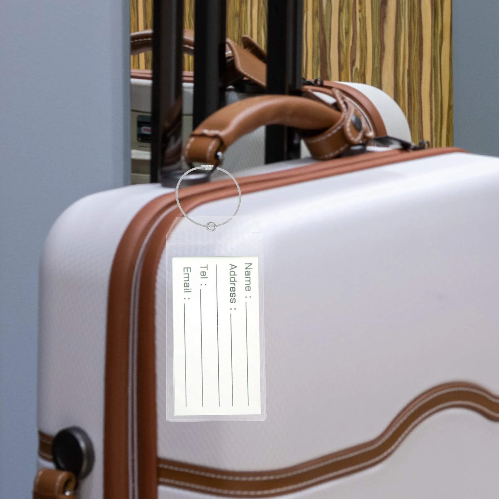 

5 set Clear Card Sleeves For Id Cards Credit Cards Name Badge Holder Transparent Pvc Protective Covers Work Card Storage Display