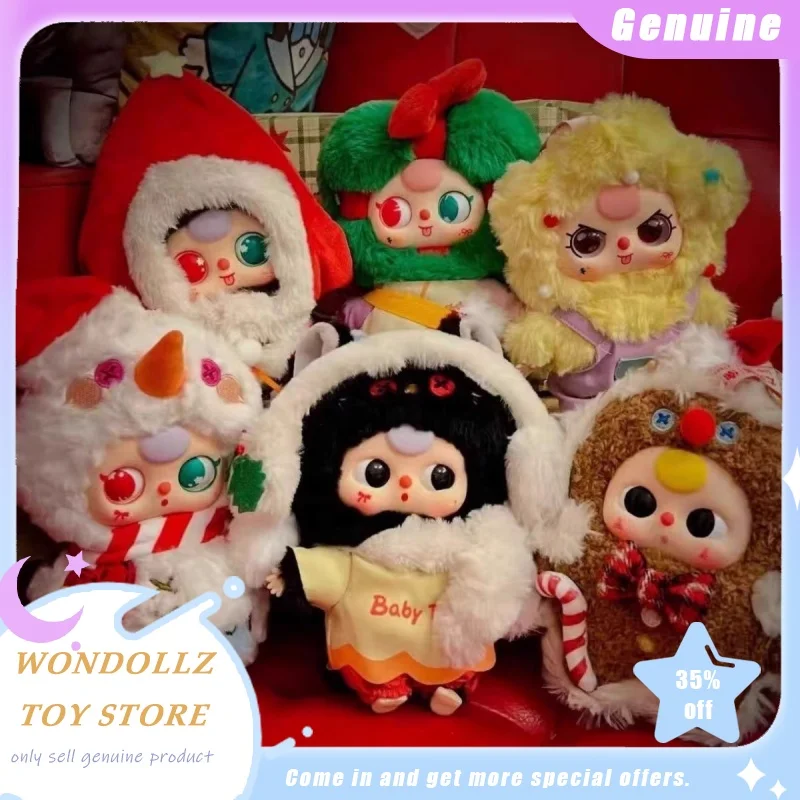 

В наличии Baby Three 400% Рождественская серия слепая коробка Kawaii большая виниловая плюшевая кукла украшение комнаты коллекция модель для девочек детский подарок
