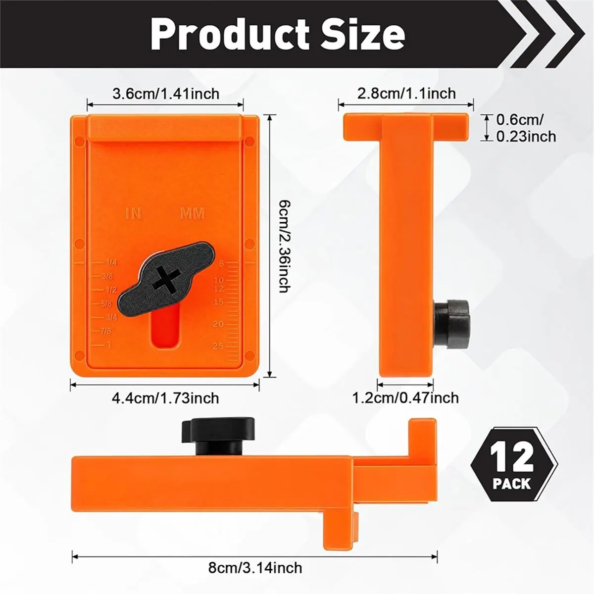 A1136K Upgraded Flooring Spacers Laminate Flooring Tools 1/4 to 1 Inch Adjustable Range with Stable Wide Base Design 12 Pack SUM