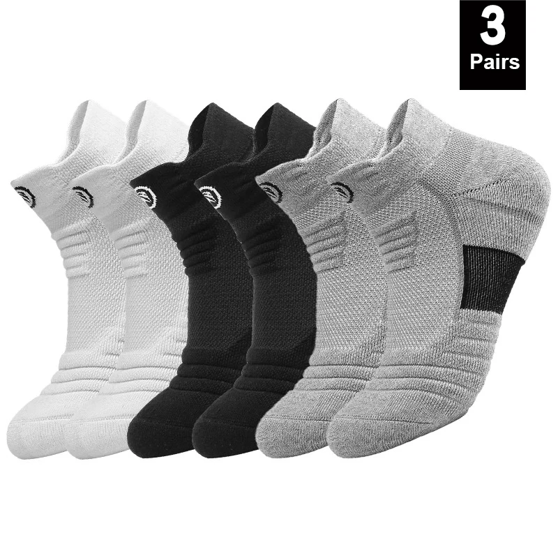 

3 Pairs Anti-slip Football Socks Men Cotton Sock Short Long Tube Soccer Basketball Sport Socks Breathable Deodorous Sock 39-45