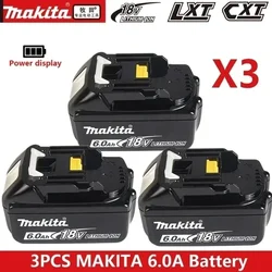 Nuova batteria originale agli ioni di litio Makita 18V 6.0Ah per Makita BL1830 BL1815 BL1860 BL1840 batteria di ricambio per elettroutensili