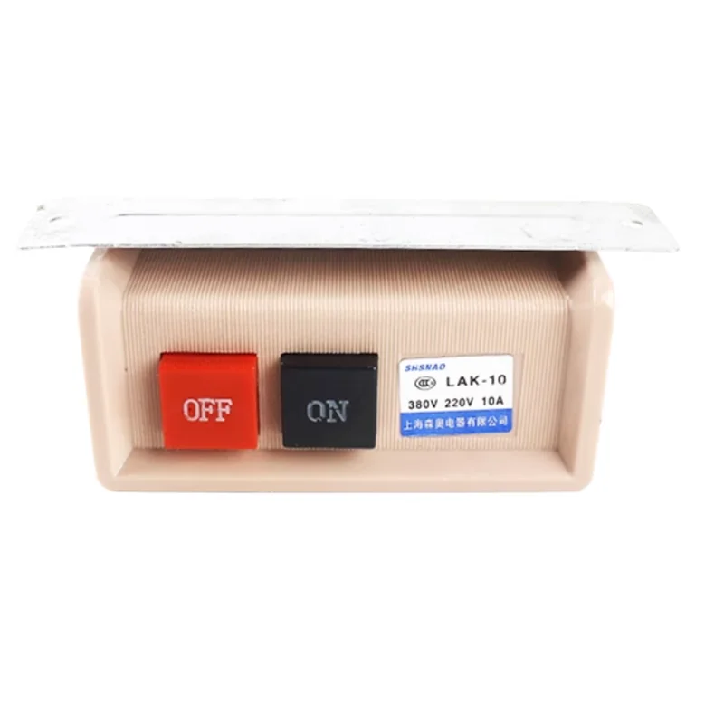 LAK-10 Sewing Machine Switch Push Button on-off switch Motor Power Supply 380V 220V Motor Flat Car 10A