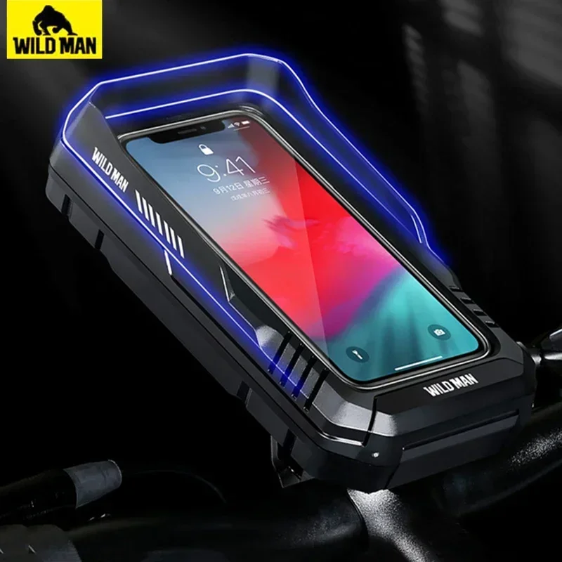 WILD MAN Bicycle Bag Handle EVA Hard Shell Bicycle Bag Phone Sensing Touch Screen Bicycle Bag Rainproof