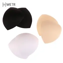 1Pair Triangle Sponge Bra Pads Push Up Breast Enhancer Removeable Bra Padding Inserts Cups For Swimsuit Bikini Padding Intimates