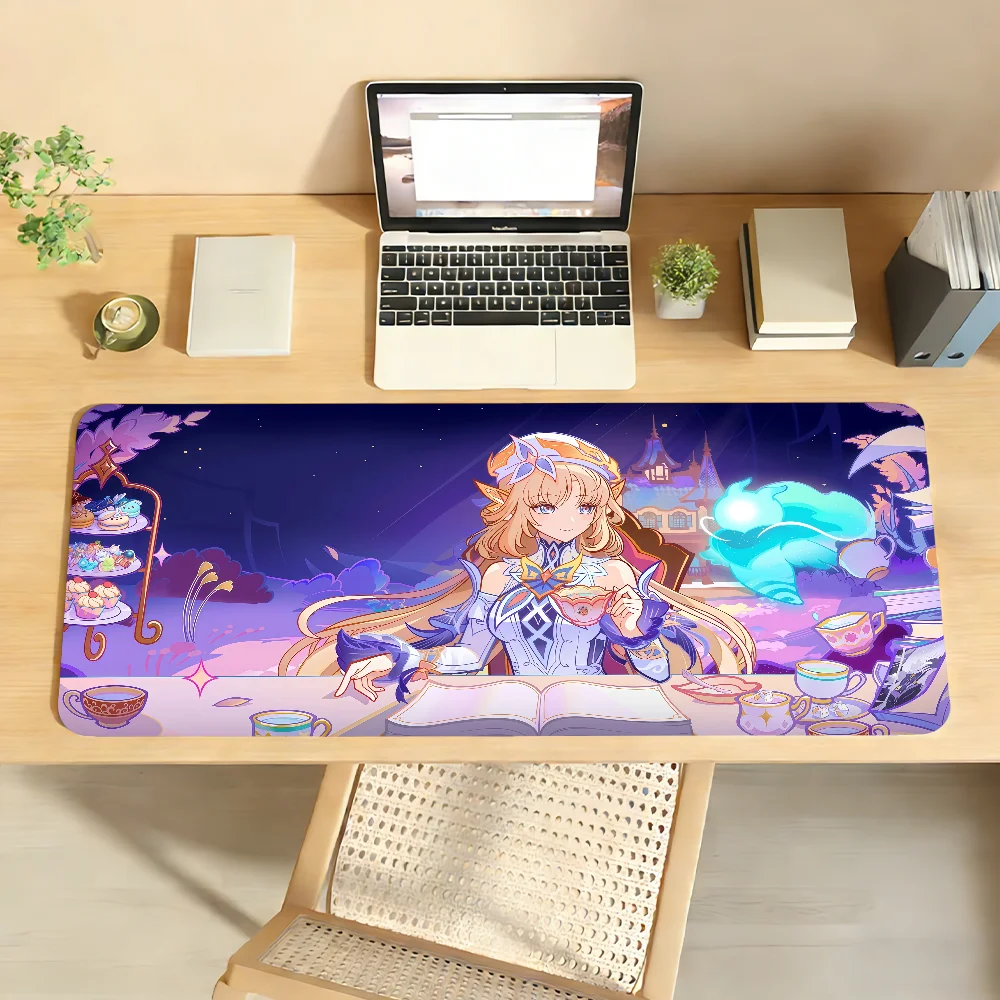 Game Genshin Impact Nicole Reeyn Mouse Pad For Office Gaming And Keyboards Non-Slip Large Waterproof
