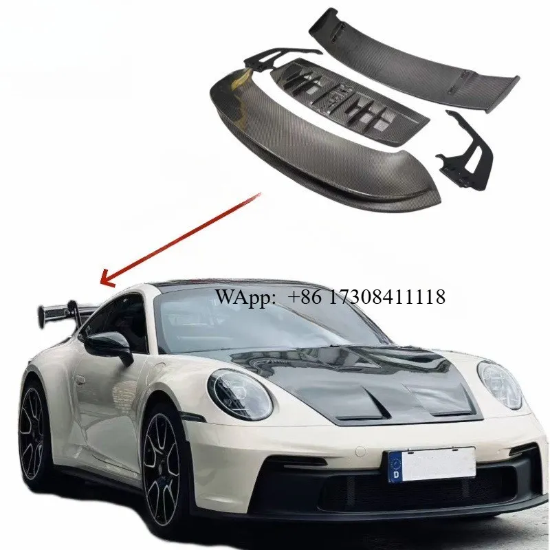 

Auto Parts Glossy Black Carbon Fiber Car Rear Wing Spoiler for 911 992 Update to Gt3 Style