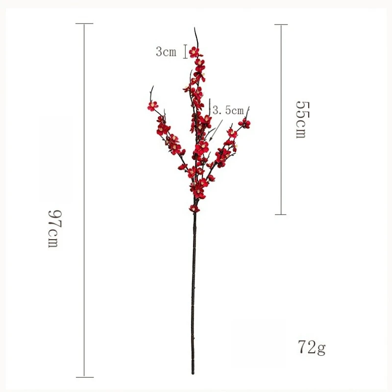 5/6 Stück Künstliche Chimonanthus-Zweige Seidenblumen Hotel-Dekoration Weiße Winterblumen Simulation Blumen Tischdekoration – Detail 1