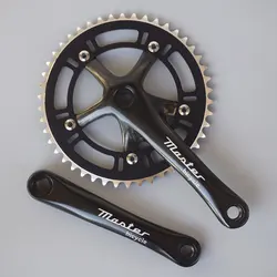 Fixie Bike Retro Bicycle Single Speed Chainwheel 46T 130BCD Crank 170mm Aluminum Alloy Fixed Gear Bike Crankset Fit For 103mm BB