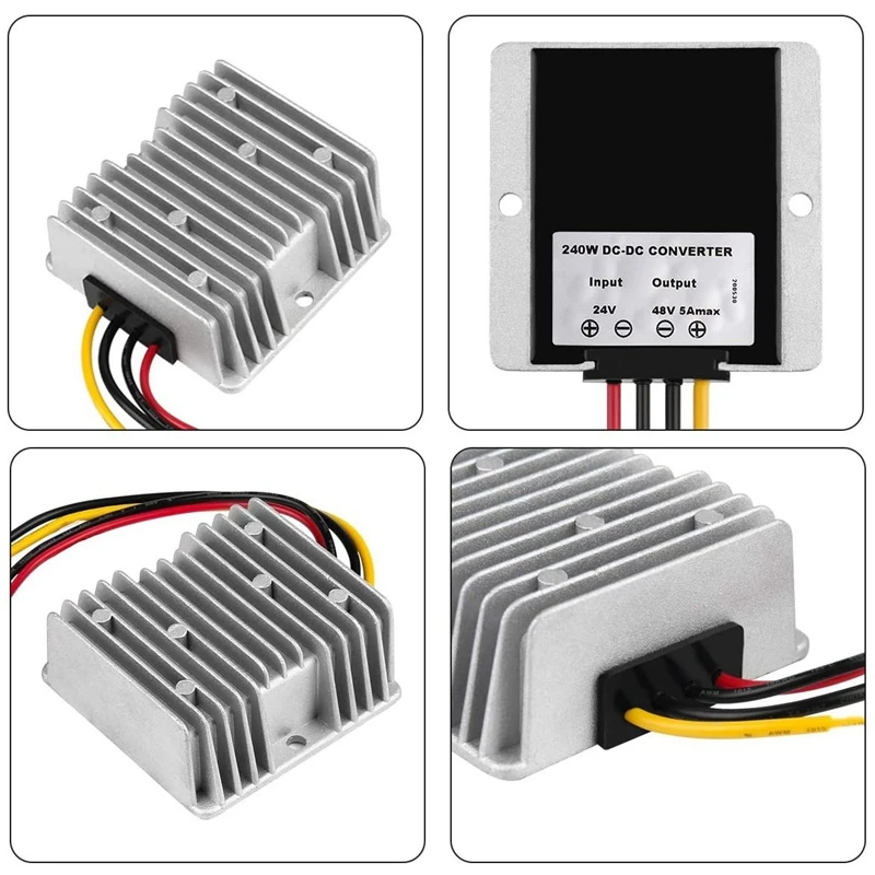 DC 24V To 48V 5A 240W DC Voltage Regulator Power Converter Waterproof Module Transformer Suitable For Golf Carts, Clubs