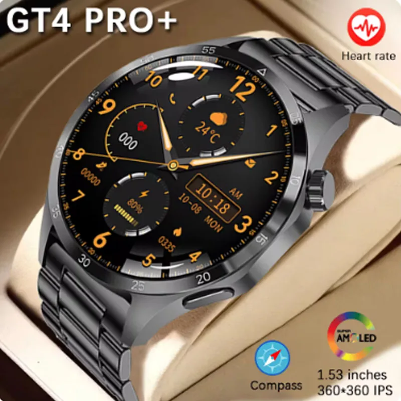 

Black Watch For Realme V11s TCL 20 Pro SmartWatch Men AMOLED HD Screen Bluetooth Call NFC Health GPS Sport Smartwatch Women 2024